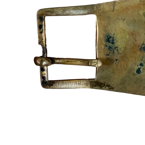 Retro initial letter j brass buckle gold child small classic cosplay costume - Picture 3 of 3